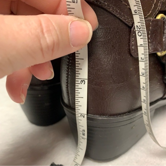 LifeStride Wrangler style tall brown boots size 10M 7 inch cuff and full zip - Picture 9 of 11